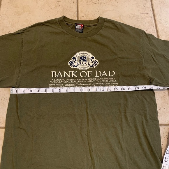 Bank of Dad Brock University HotLine Vintage Tee - Size L - Picture 4 of 6